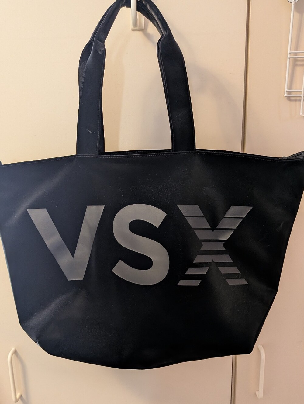 VSX Black Logo Zip-Top Tote